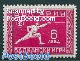 Bulgaria 1933 6L, Stamp Out Of Set, Unused (hinged), Sport - Fencing - Sport (other And Mixed) - Unused Stamps