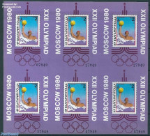 Bulgaria 1979 Olympic Games Sheet With 6 S/s, Mint NH, Sport - Olympic Games - Swimming - Neufs