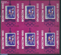 Bulgaria 1979 Olympic Games, Boxing Sheet With 6 S/s, Mint NH, Sport - Boxing - Olympic Games - Unused Stamps