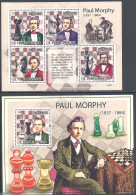 Sao Tome/Principe 2009 Paul Morphy 2 S/s, Mint NH, Sport - Chess - Schach