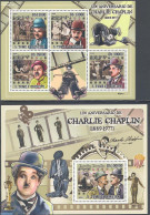Sao Tome/Principe 2009 Charlie Chaplin 2 S/s, Mint NH, Performance Art - Film - Movie Stars - Cinéma