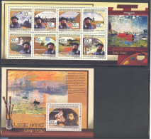 Guinea, Republic 2009 Claude Monet 2 S/s, Mint NH, Transport - Ships And Boats - Art - Modern Art (1850-present) - Pai.. - Boten