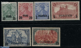 Türkiye 1900 German Post, Overprint With Serifs 6v, Unused (hinged) - Other & Unclassified