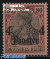 Türkiye 1905 German Post, 4Pia On 80Pf, Stamp Out Of Set, Unused (hinged) - Autres & Non Classés