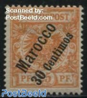 Morocco 1899 30c On 25pf, Stamp Out Of Set, Unused (hinged) - Autres & Non Classés