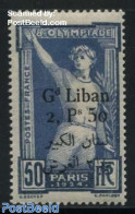 Lebanon 1924 2.50P, Stamp Out Of Set, Mint NH, Sport - Lebanon