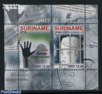 Suriname, Republic 2015 UPAEP, Stop Traficking S/s, Mint NH, History - Human Rights - U.P.A.E. - Suriname