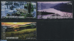 Luxemburg 2015 Nature Parks 3v, Mint NH, Nature - National Parks - Water, Dams & Falls - Unused Stamps