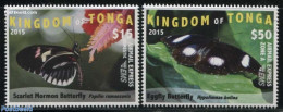 Tonga 2015 Butterflies 2v, Mint NH, Nature - Butterflies - Autres & Non Classés