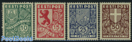 Estonia 1939 Coat Of Arms 4v, Unused (hinged), History - Coat Of Arms - Estonie