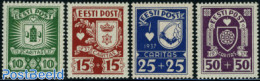 Estonia 1937 Coat Of Arms 4v, Unused (hinged), History - Coat Of Arms - Estonie