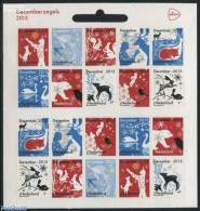 Netherlands 2015 Christmas M/s S-a (Postnl Logo), Mint NH, Nature - Religion - Animals (others & Mixed) - Bears - Bird.. - Ungebraucht