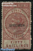 Australia, South Australia 1887 50Sh, SPECIMEN, Stamp Out Of Set, Unused (hinged) - Autres & Non Classés