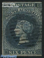 Australia, South Australia 1855 6p, Dark Blue, Used, Used Stamps - Autres & Non Classés