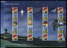 Great Britain 2015 Christmas Smiler Sheet (s-a), Mint NH, Nature - Religion - Animals (others & Mixed) - Camels - Catt.. - Ungebraucht