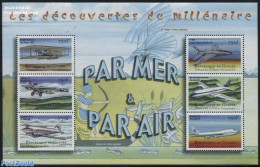 Guinea, Republic 2002 Aviation History 6v M/s, Mint NH, Transport - Aircraft & Aviation - Flugzeuge