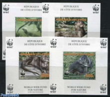 Ivory Coast 2005 WWF, Lutra Maculicollis 4 S/s, Mint NH, Nature - Animals (others & Mixed) - World Wildlife Fund (WWF) - Unused Stamps