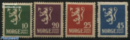 Norway 1922 Definitives 4v, Unused (hinged) - Ongebruikt