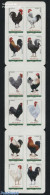 France 2016 Roosters Of France 12v S-a In Booklet, Mint NH, Nature - Birds - Poultry - Stamp Booklets - Ongebruikt