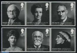 Great Britain 2016 British Humanitarians 6v (2x[::]), Mint NH, History - Women - World War II - Art - Handicrafts - Unused Stamps
