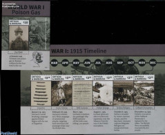 Antigua & Barbuda 2015 World War I: 1915 Timeline 2 S/s, Mint NH, History - Transport - Aircraft & Aviation - Ships An.. - Flugzeuge