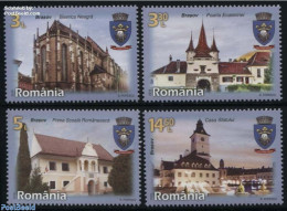 Romania 2016 Brasov 4v, Mint NH, History - Religion - Science - Coat Of Arms - Churches, Temples, Mosques, Synagogues .. - Neufs