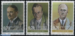Luxemburg 2016 Famous Persons 3v, Mint NH, Art - Authors - Unused Stamps