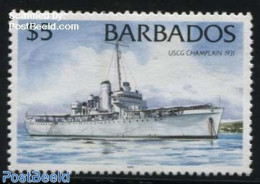 Barbados 1996 5$ (with Year 1996), Stamp Out Of Set, Mint NH, Transport - Ships And Boats - Schiffe