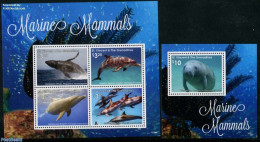 Saint Vincent 2016 Marine Mammals 2 S/s, Mint NH, Nature - Sea Mammals - St.Vincent (1979-...)