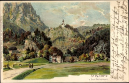 Lithographie Karlstein Bad Reichenhall In Oberbayern, Wallfahrtskirche St. Pankraz - Sonstige & Ohne Zuordnung