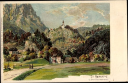 Lithographie Karlstein Bad Reichenhall In Oberbayern, Wallfahrtskirche St. Pankraz - Autres & Non Classés