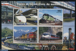 Niger 1998 Railways 4v M/s, Mint NH - Niger (1960-...)