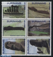 Suriname, Republic 2016 Polynesian Culture 6v [++], Mint NH, History - Art - Sculpture - Sculpture