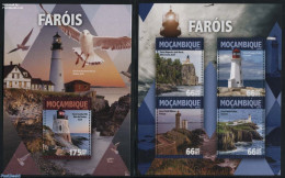 Mozambique 2016 Lighthouses 2 S/s, Mint NH, Nature - Various - Birds - Lighthouses & Safety At Sea - Phares