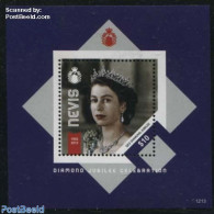 Nevis 2012 Diamond Jubilee S/s, Mint NH, History - Kings & Queens (Royalty) - Familias Reales