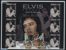 Dominica 2002 Elvis Presley M/s, Mint NH, Performance Art - Elvis Presley - Music - Popular Music - Elvis Presley