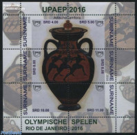 Suriname, Republic 2016 UPAEP, Olympic Games S/s, Mint NH, History - Sport - Archaeology - Olympic Games - U.P.A.E. - .. - Archeologia