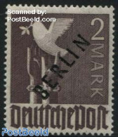 Germany, Berlin 1948 2M, Stamp Out Of Set, Mint NH, Nature - Birds - Neufs
