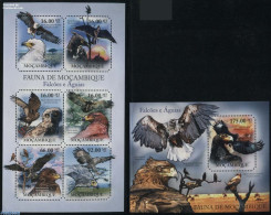 Mozambique 2011 Falcons & Eagles 2 S/s, Mint NH, Nature - Birds - Birds Of Prey - Mozambique