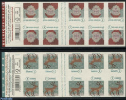 Belgium 2016 Christmas 2 Booklets, Mint NH, Religion - Christmas - Stamp Booklets - Ongebruikt