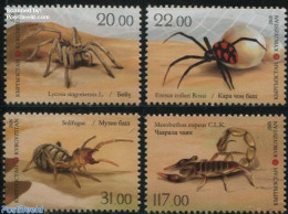 Kyrgyzstan 2016 Spiders 4v, Mint NH, Nature - Animals (others & Mixed) - Other & Unclassified