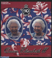 Guyana 2016 Queen Elizabeth 90th Birthday S/s, Mint NH, History - Kings & Queens (Royalty) - Familias Reales