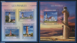 Niger 2016 Lighthouses 2 S/s, Mint NH, Various - Lighthouses & Safety At Sea - Leuchttürme