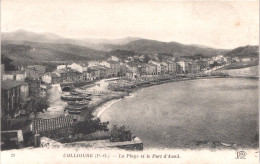 FR66 COLLIOURE - ND 28 - La Plage Et Le Port D'availl - Barques De Pêche - Belle - Collioure