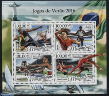 Mozambique 2016 Olympic Games Rio 4v M/s, Mint NH, Sport - Athletics - Gymnastics - Olympic Games - Sport (other And M.. - Athlétisme
