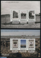 Netherlands - Personal Stamps TNT/PNL 2011 Cities In The Past And Present 2 S/s, Vlieland, Mint NH, Transport - Variou.. - Schiffe