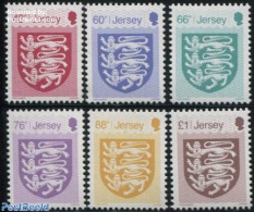 Jersey 2017 Definitives, Coat Of Arms 6v, Mint NH, History - Coat Of Arms - Jersey