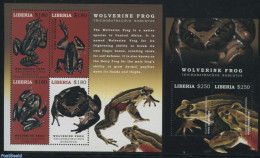 Liberia 2017 Wolverine Frog 2 S/s, Mint NH, Nature - Frogs & Toads - Reptiles - Other & Unclassified