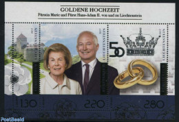 Liechtenstein 2017 Royal Golden Wedding S/s, Mint NH, History - Kings & Queens (Royalty) - Art - Castles & Fortificati.. - Unused Stamps