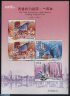 Hong Kong 2017 Return To China S/s, Joint Issue China, Mint NH, History - Transport - Various - Flags - Aircraft & Avi.. - Ongebruikt